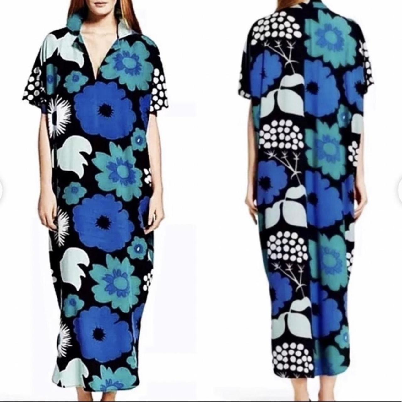 Marimekko for Target Floral Long Caftan Dress Size... Depop
