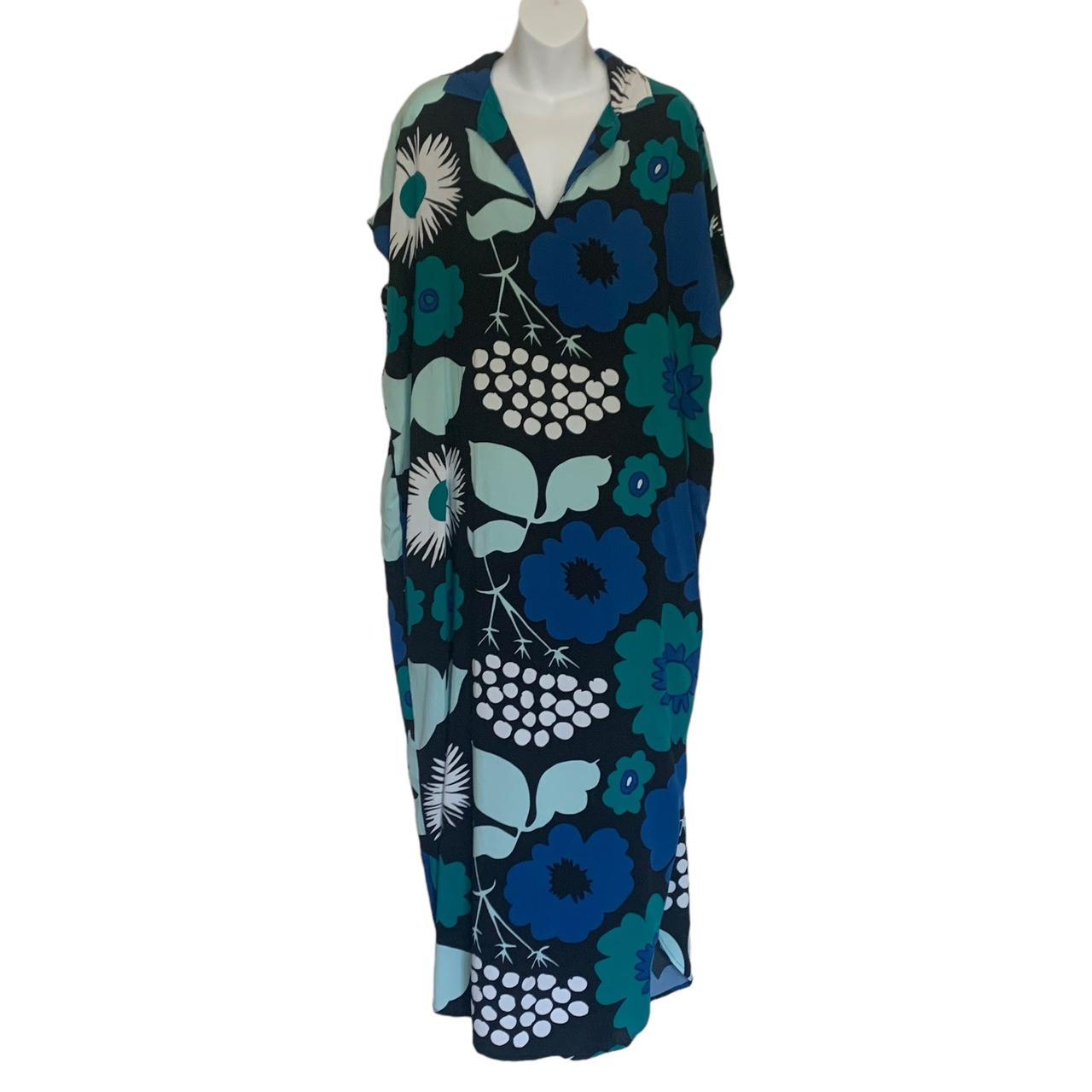 Marimekko for Target Floral Long Caftan Dress Size... Depop
