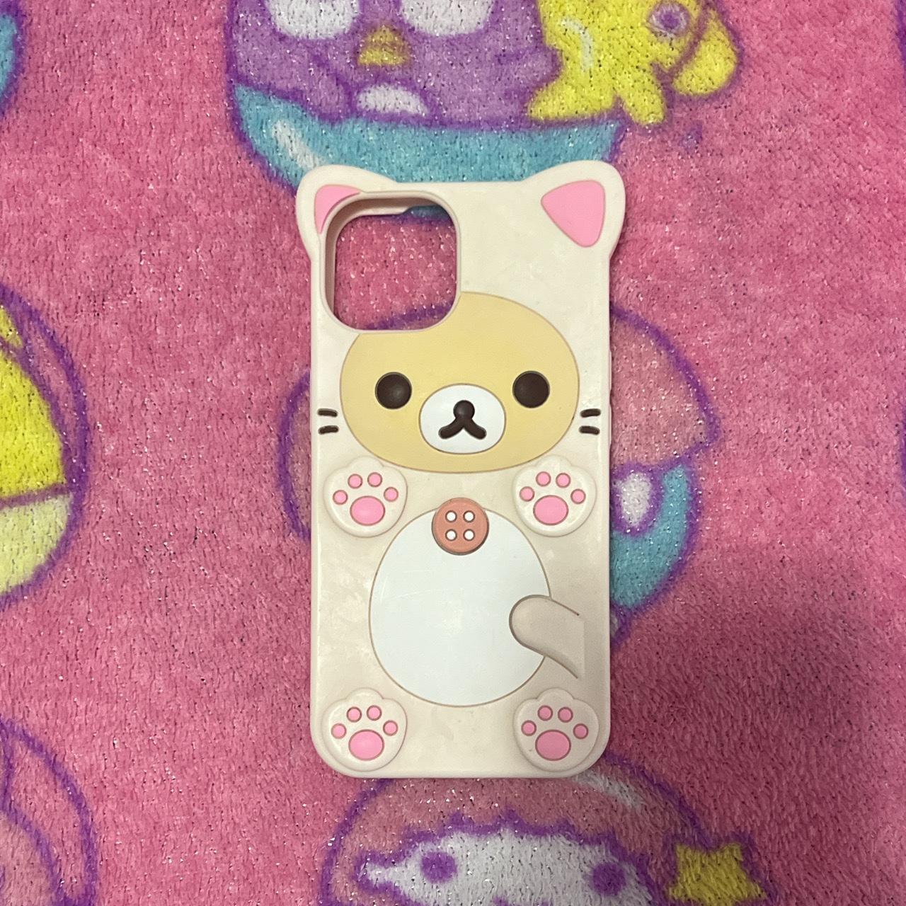 🌸korilakkuma silicone phonecase🌸 faded pink, now... Depop
