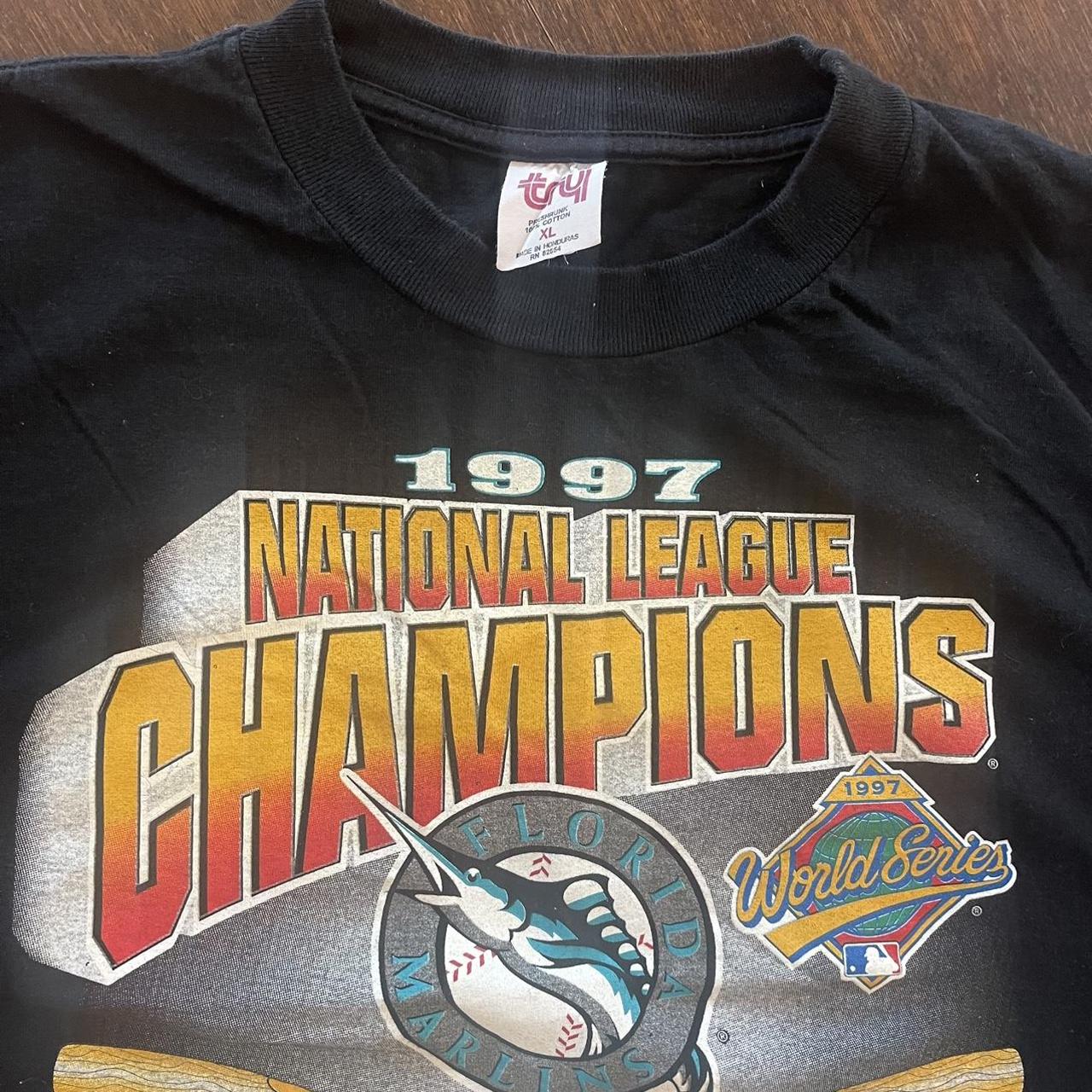 Vintage Florida Marlins National League Champions 1997 T-shirt 