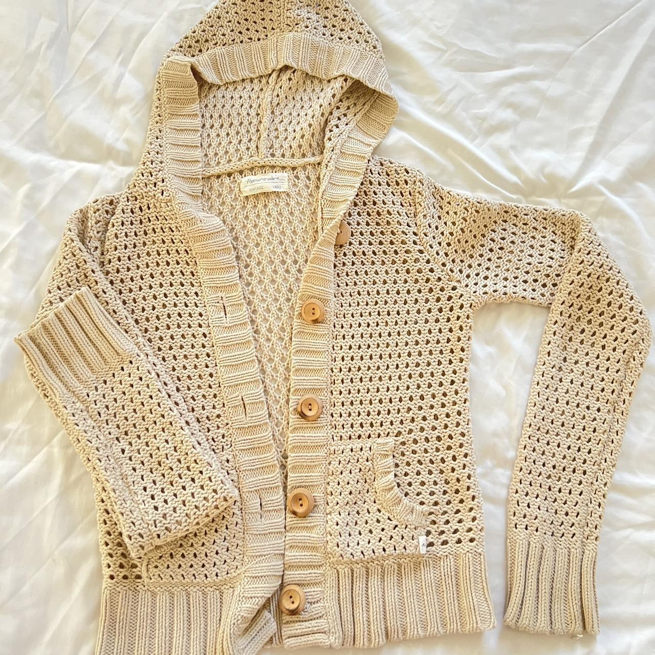 Vintage Abercrombie Crocheted Cardigan A cute... Depop