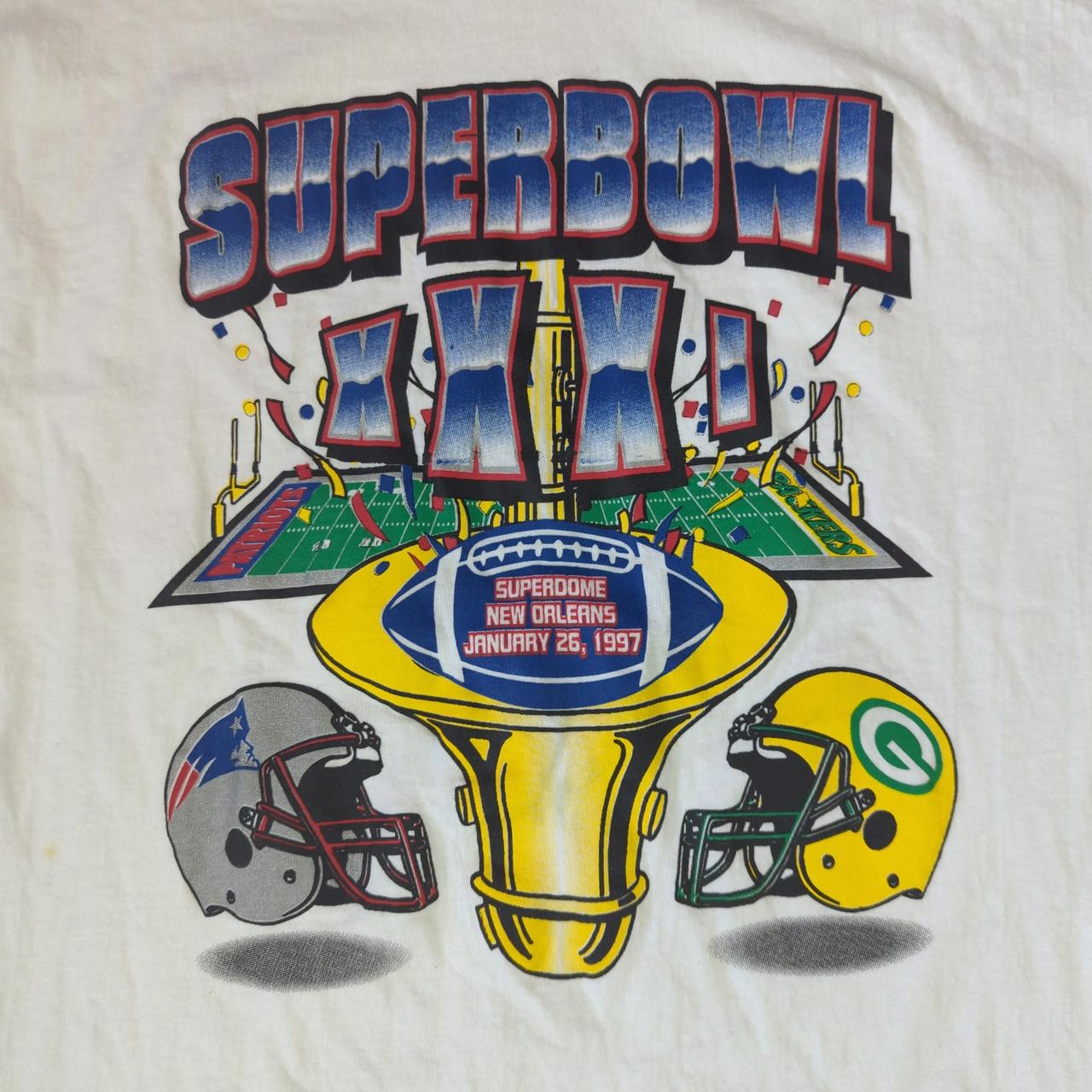 vintage 1997 packers vs. patriots new orleans - Depop