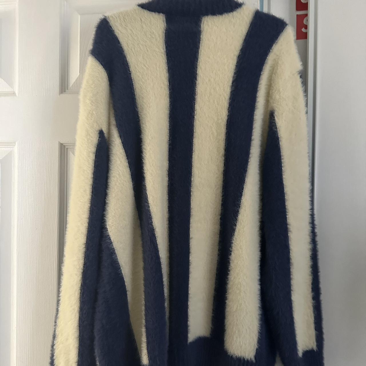 トップス STRIPED MOHAIR CARDIGAN by GOLF WANG Golf Wang Black/Pink Striped Mohair Cardigan Love | Depop