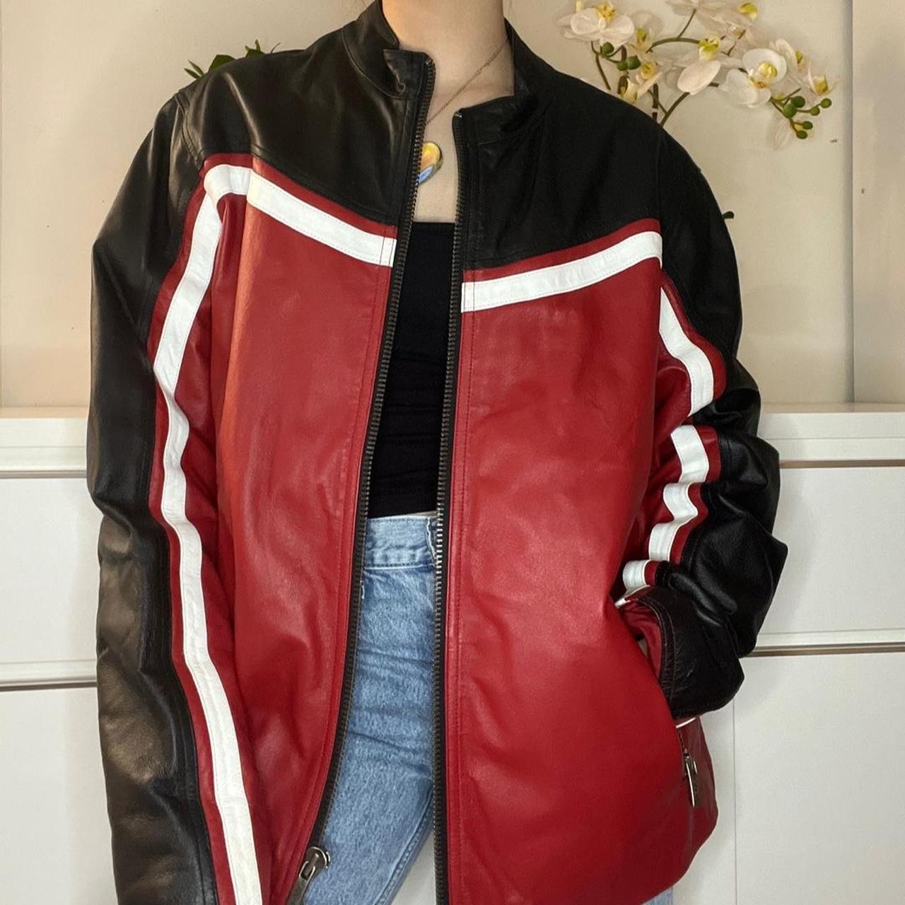 Men's Black and Red Jacket | Depop