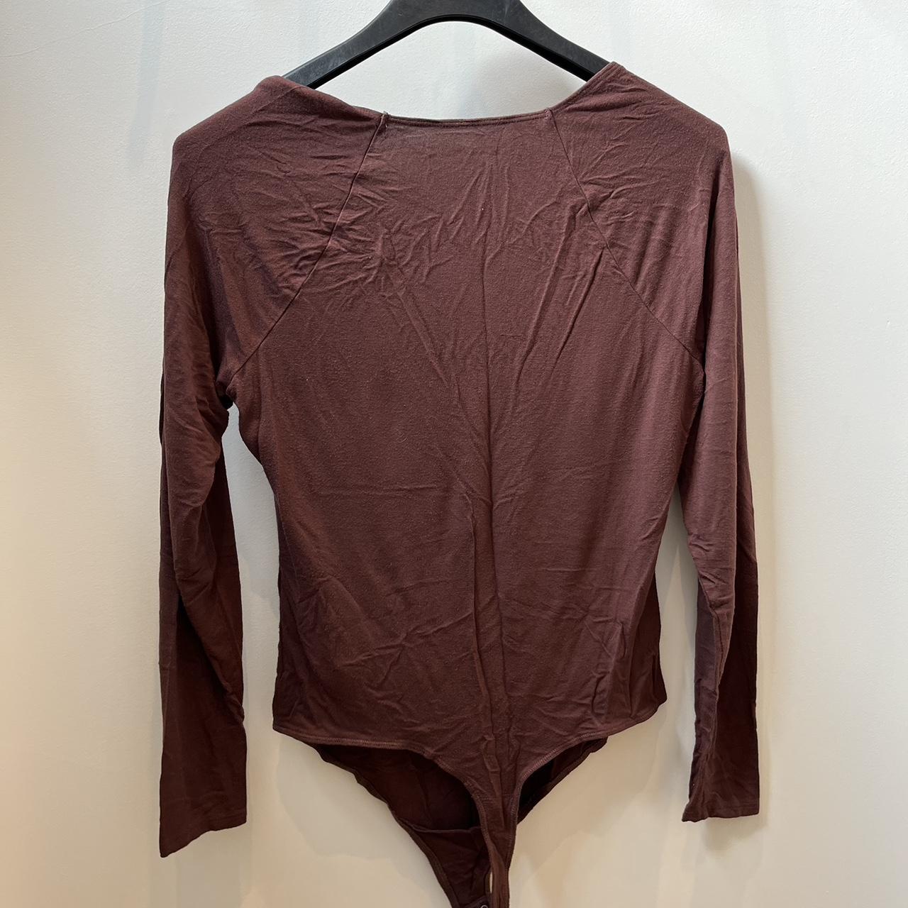 Abercrombie bodysuit in dusty rose pink/red with... Depop