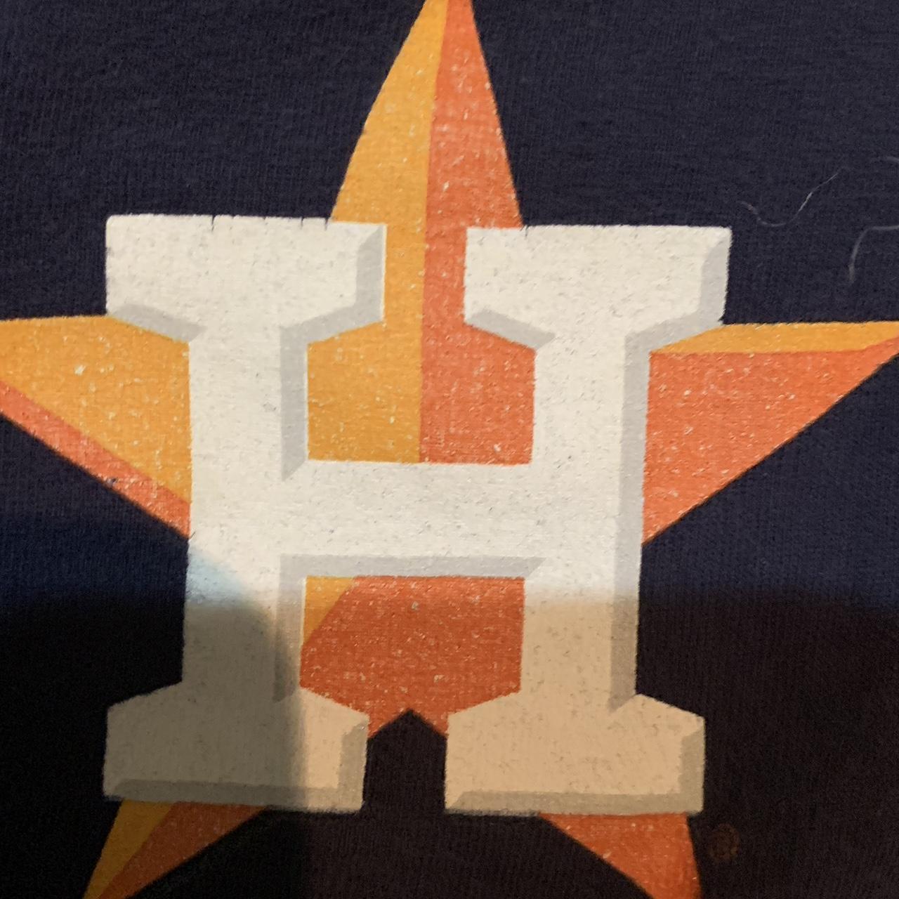 Rare Vintage 90s Houston Astros Navy Blue & Gold - Depop