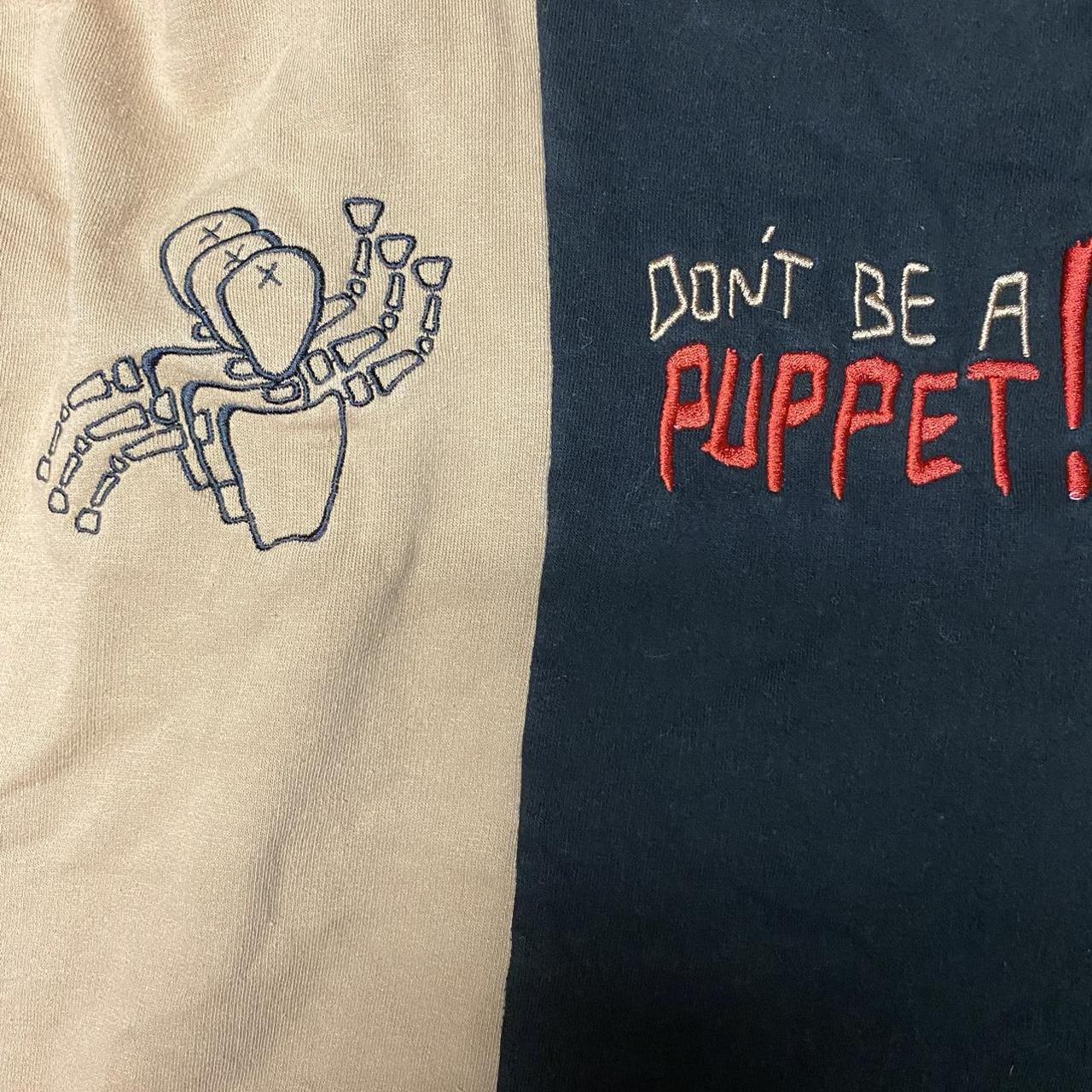 Unxpectd split “Don't be a puppet!” Hoodie Depop