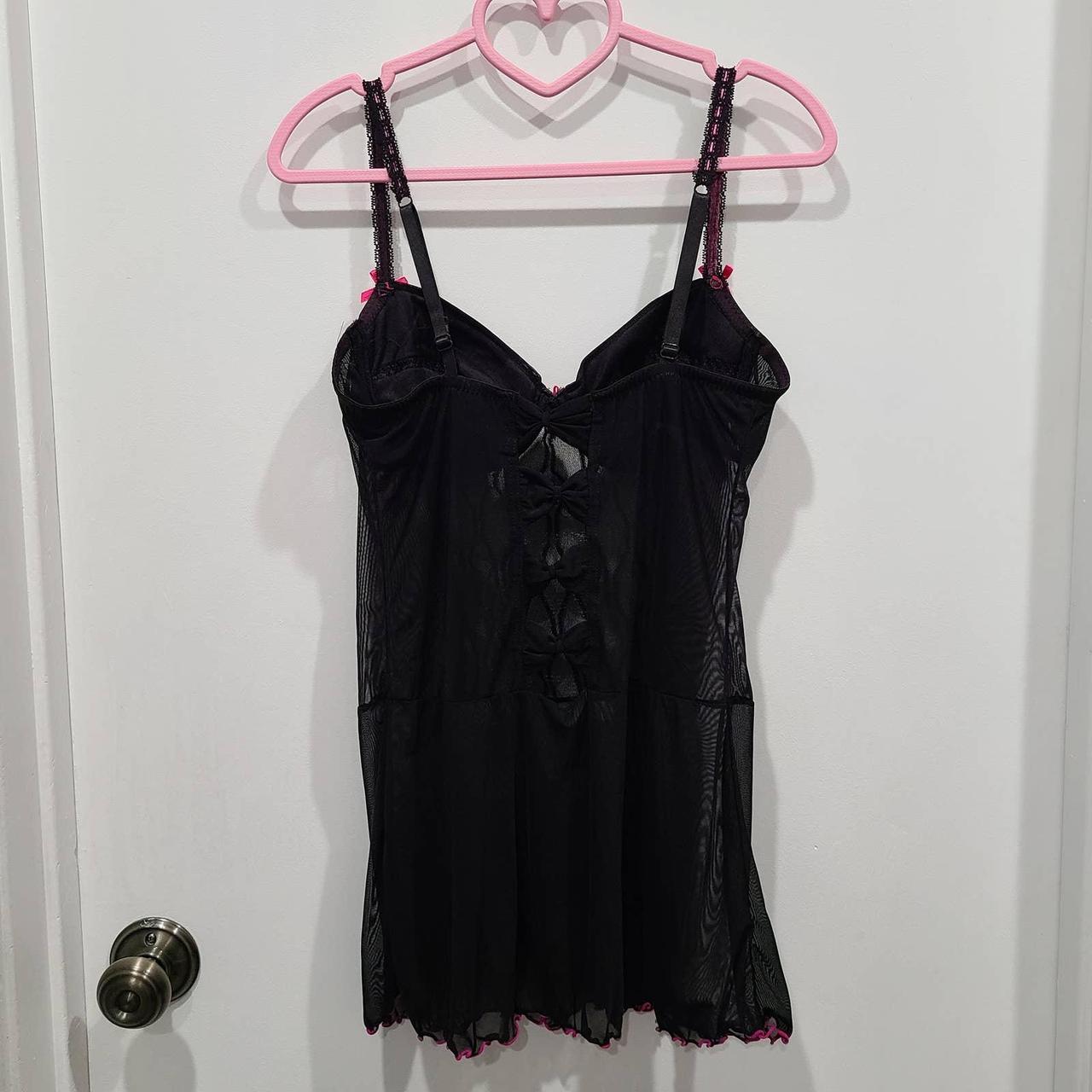 Native Intimates Maid Style Black and Pink Milkmaid... - Depop