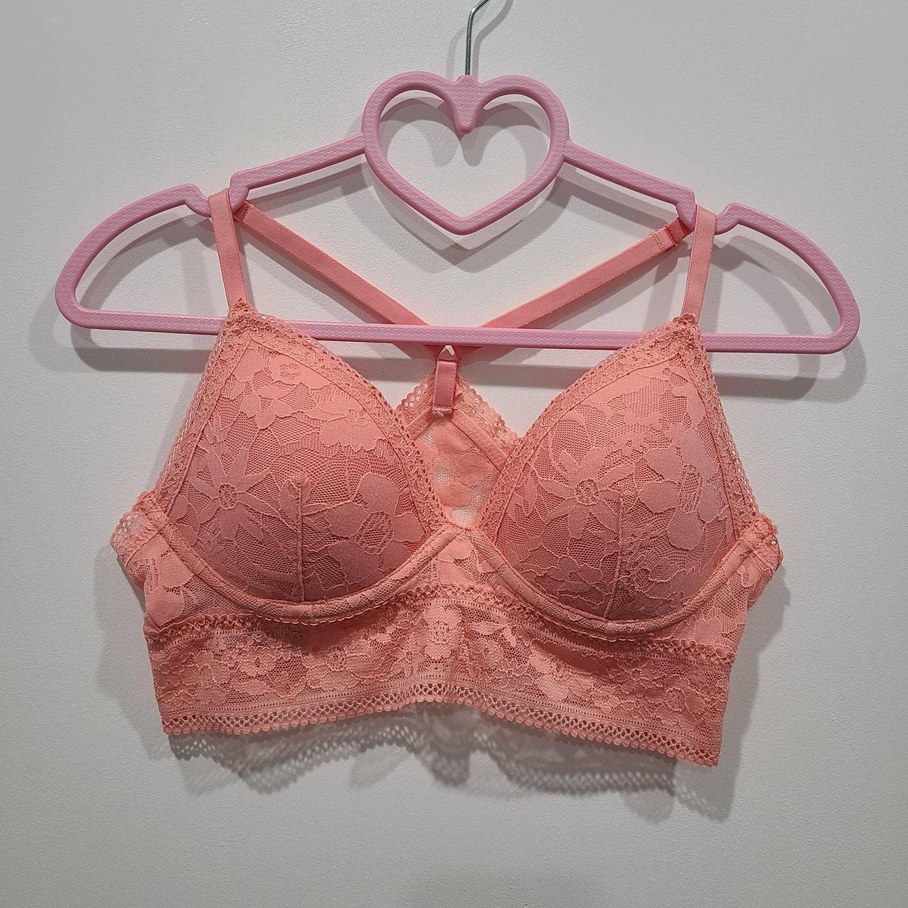 Victoria's Secret Coral bralette #peach #triangle - Depop
