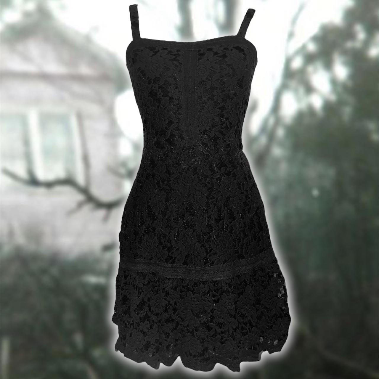Beautiful Black Hollister Lace Skater Dress... - Depop