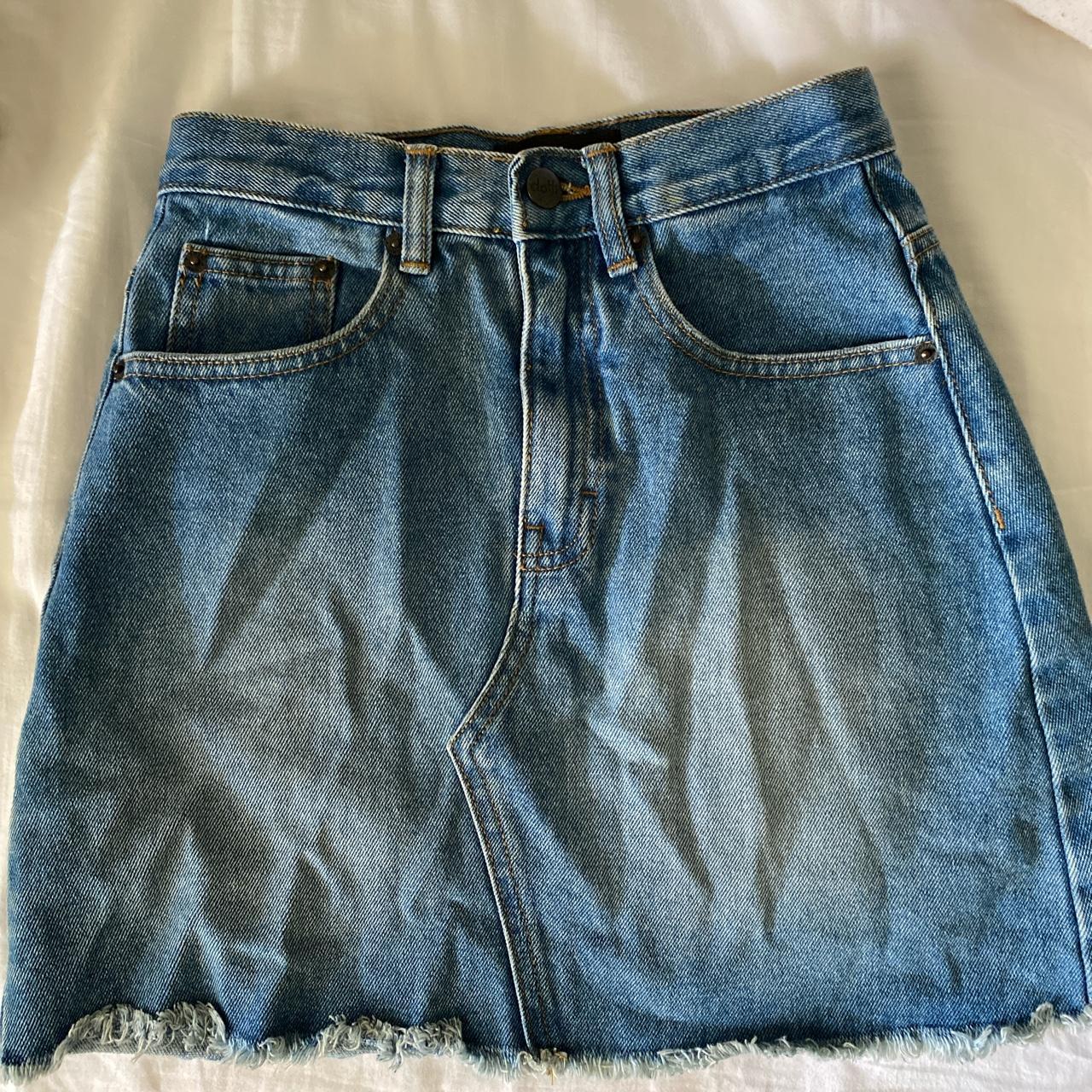 Blue dotti denim skirt Size