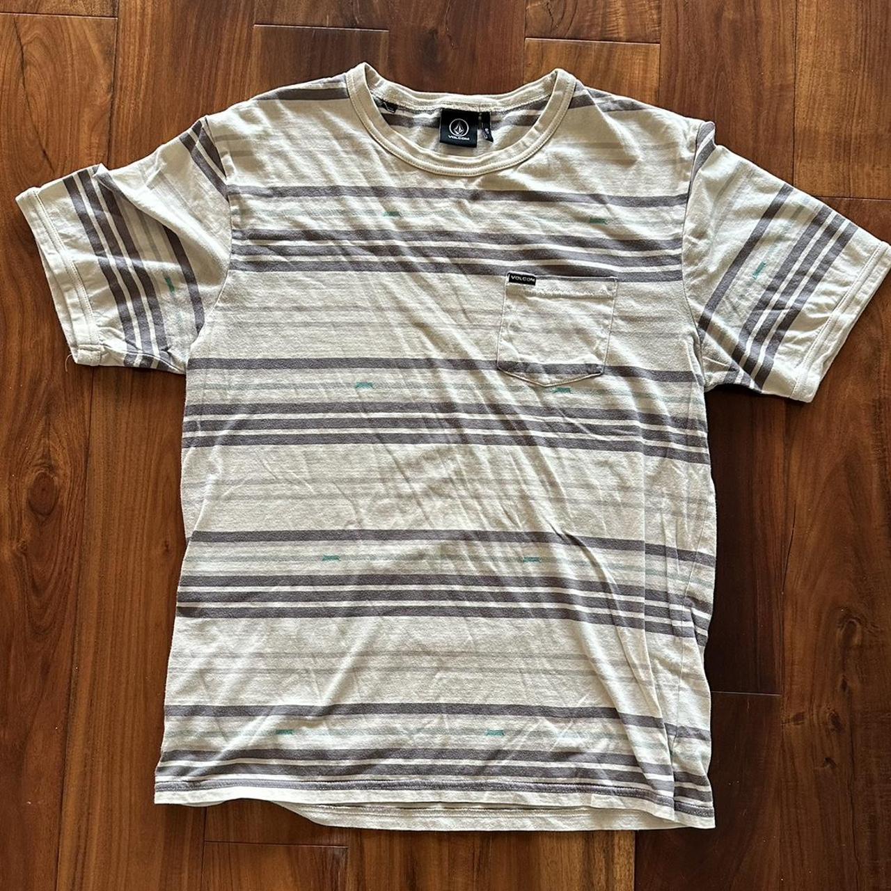 Volcom striped shirt Mint condition 0 flaws Great... - Depop