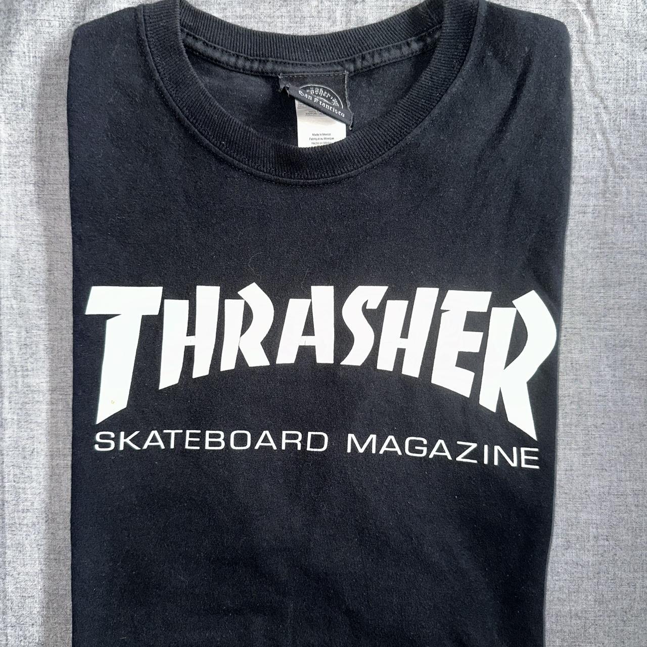 Black Thrasher Tshirt - Depop
