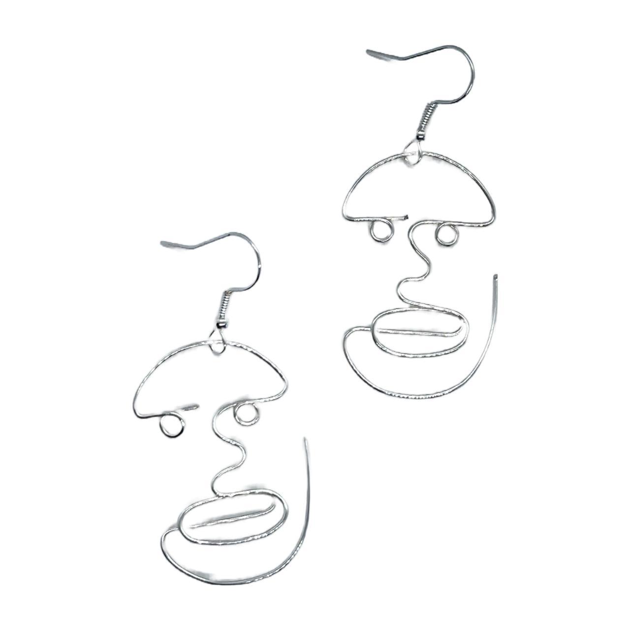 One line hot sale face earrings