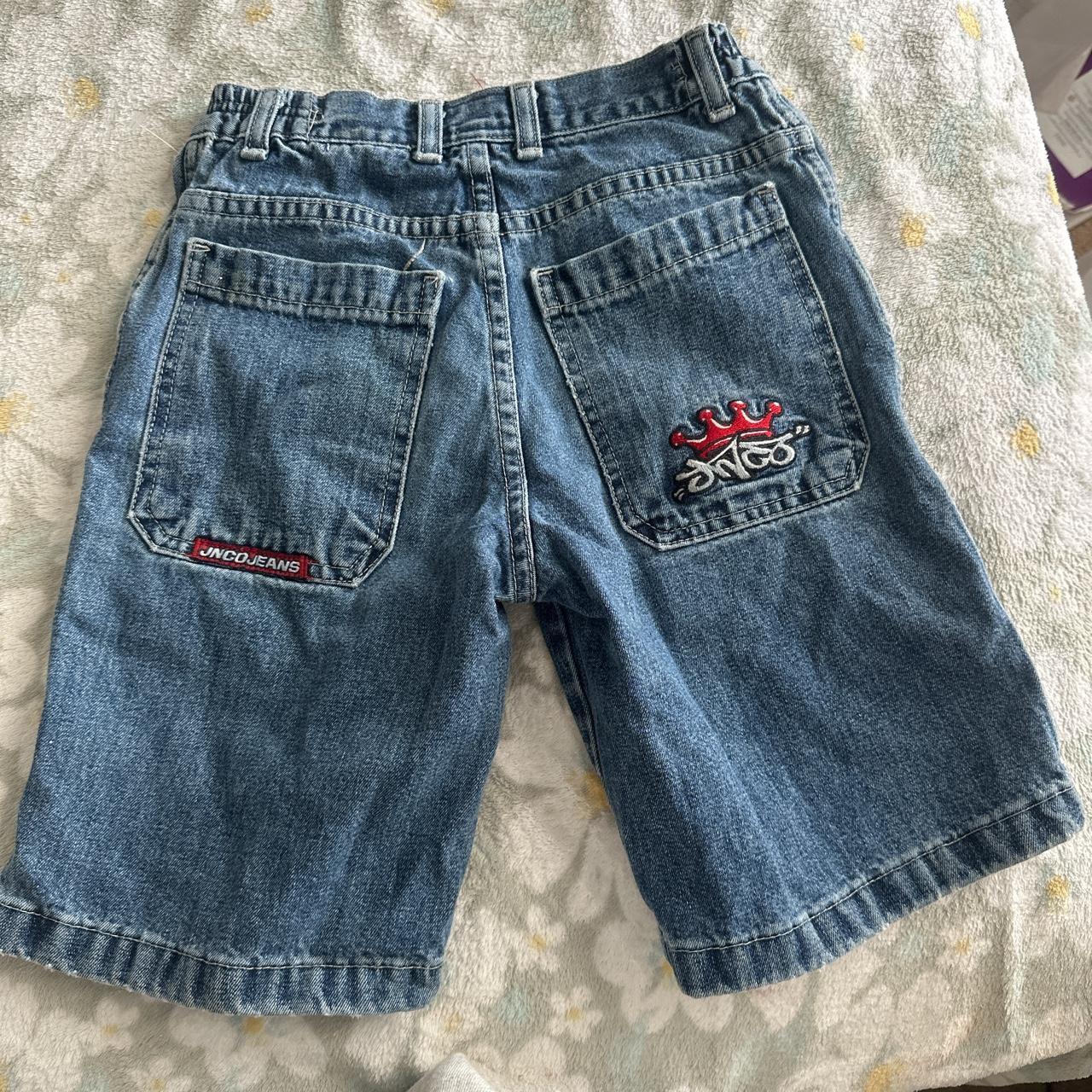 JNCO Blue and Red Shorts | Depop