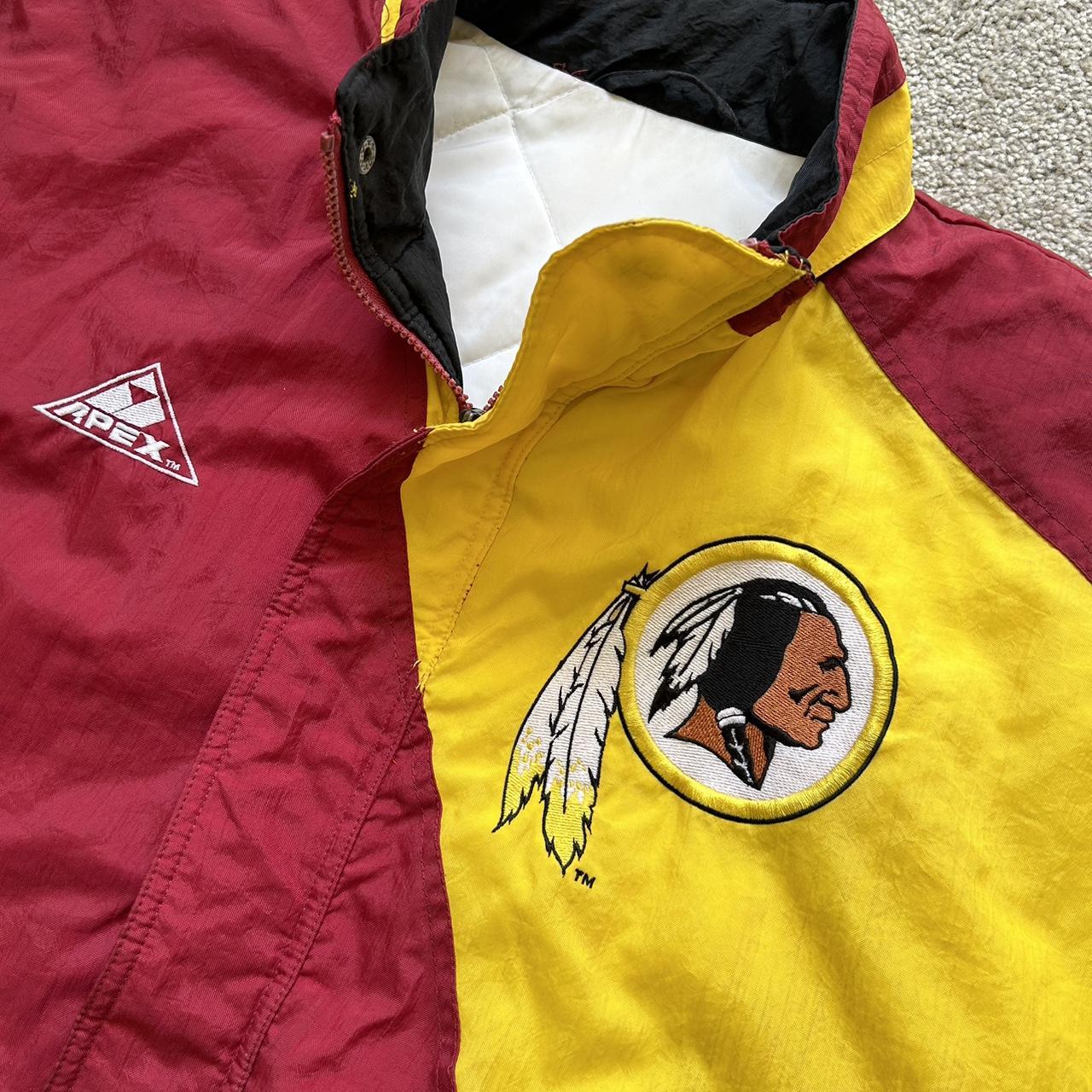 Starter Men's Yellow and Burgundy Jacket Depop