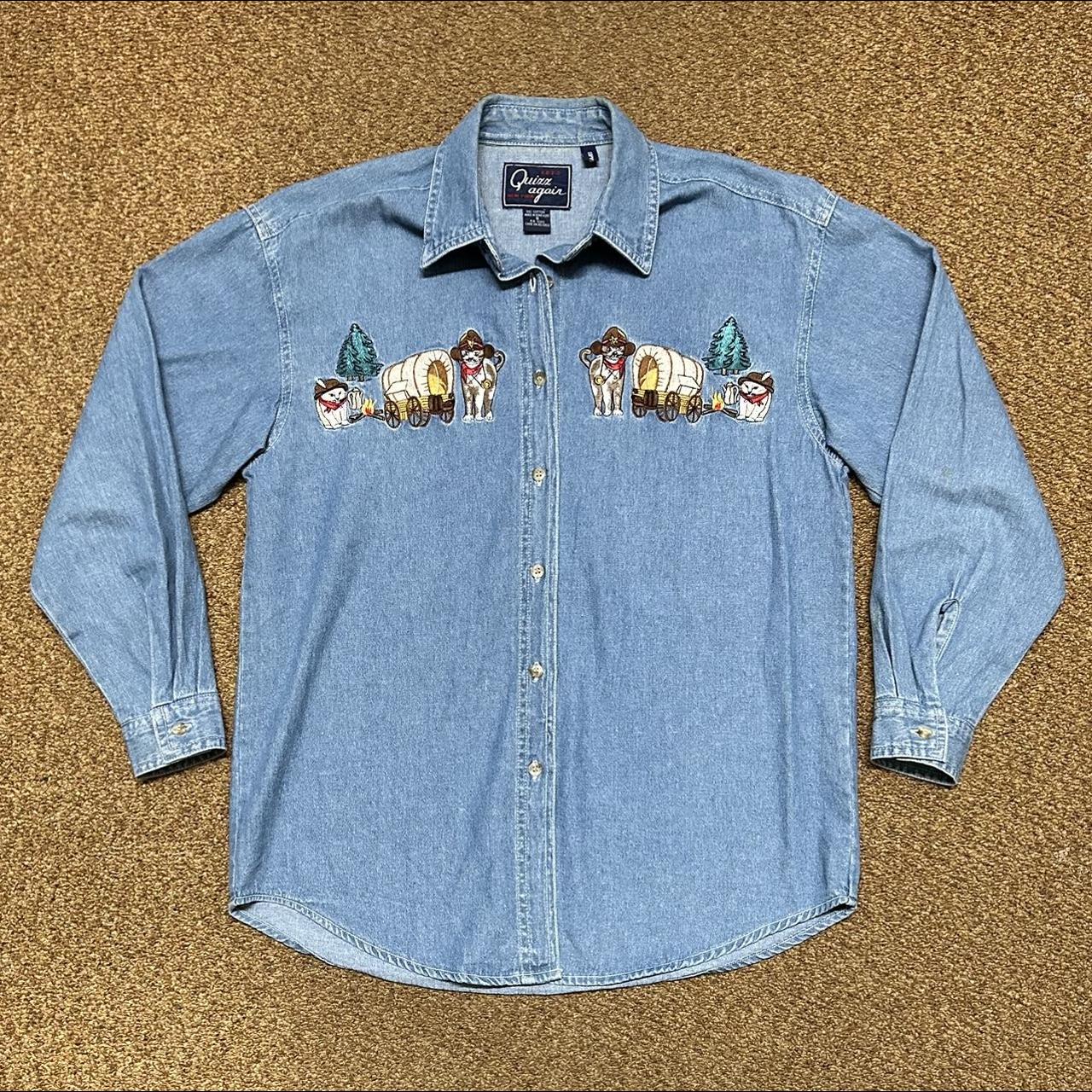 Wrangler Women's Blue Shirt | Depop