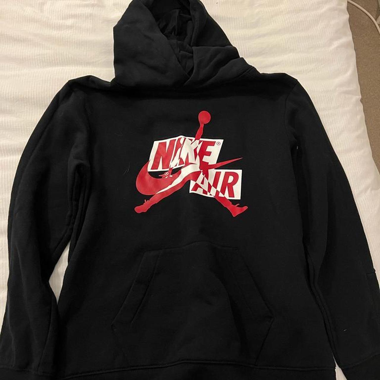 nike air jordan hoodie black and red