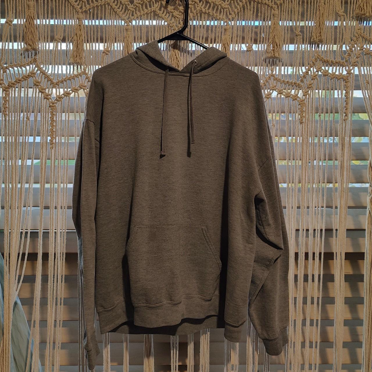 Plain Grey Pullover Hoodie Small stain on pocket as... - Depop