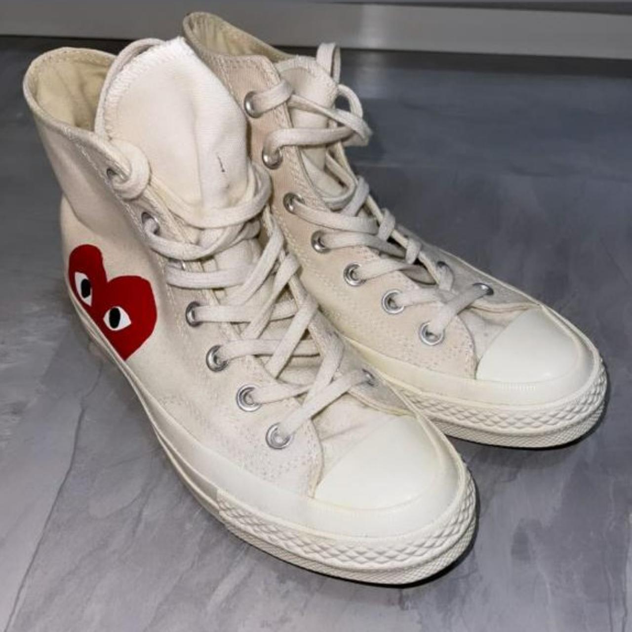 Cdg converse high white on outlet feet