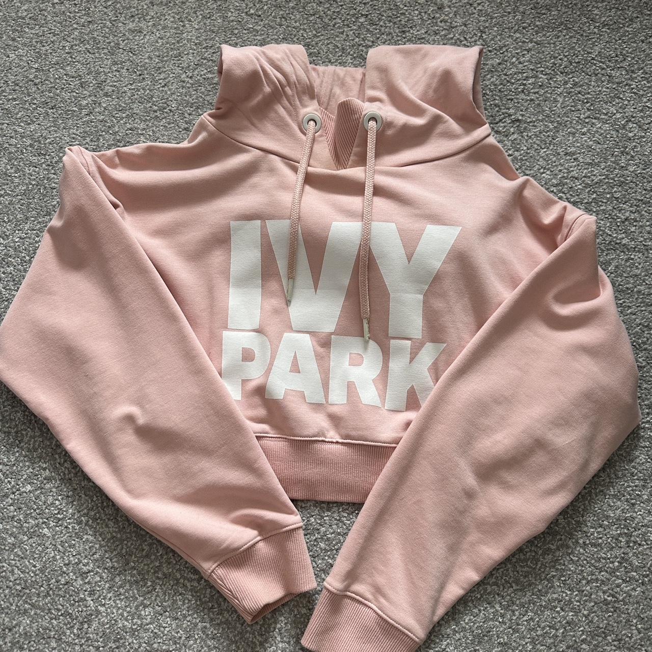 discontinued pink cropped ivy park hoodie only worn