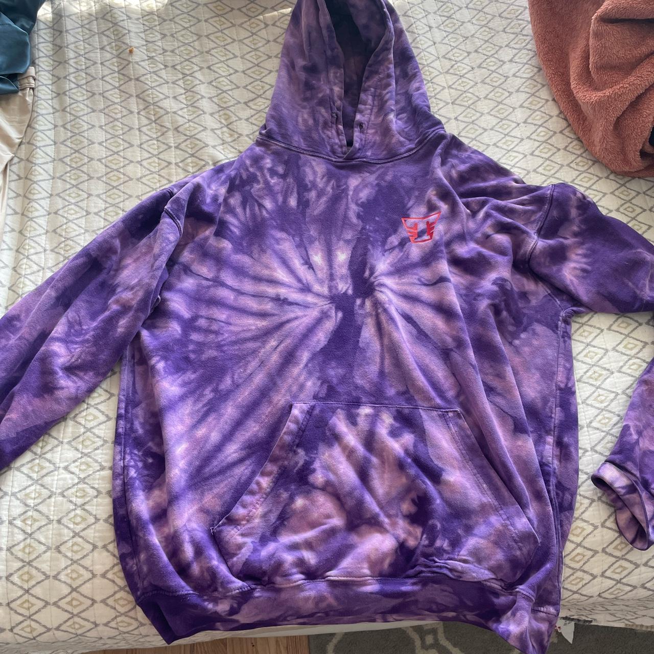 Theory Skateshop Rose Tie dye Hoodie in purple Size Depop