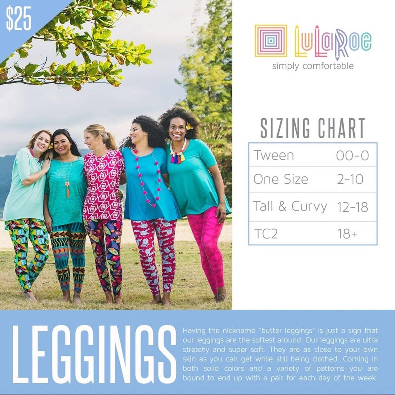 LuLaRoe TC2 Leggings New with Tags , Fits Women’s