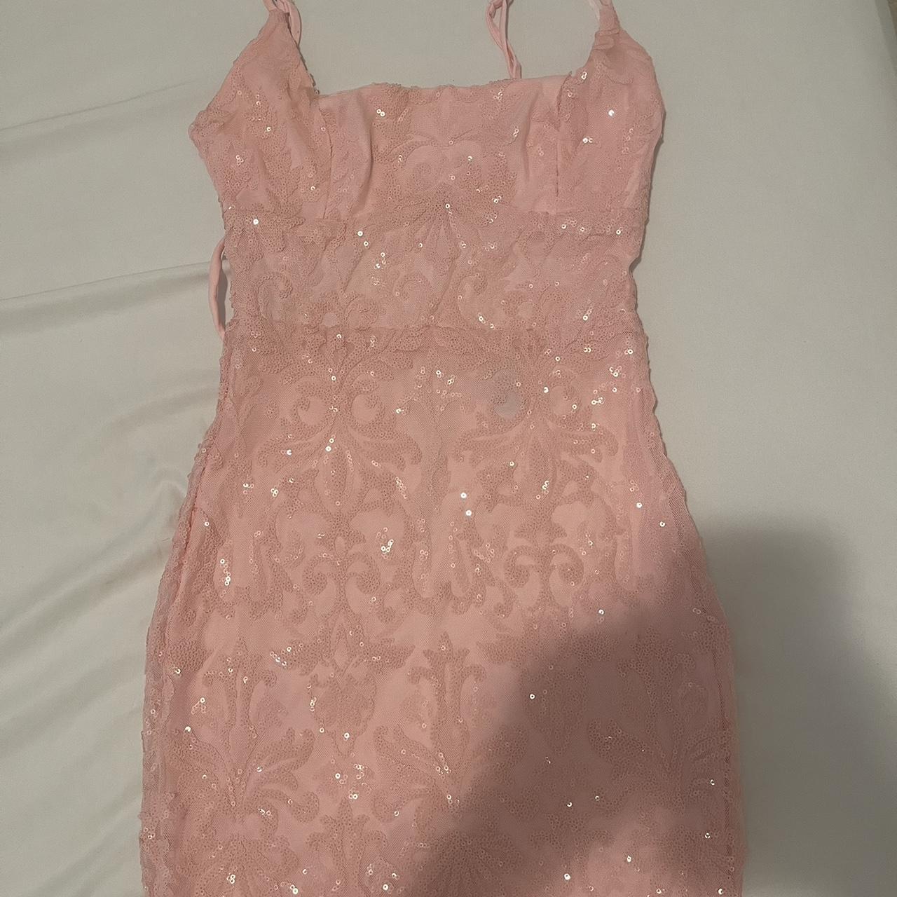 Windsor pink sparkly hoco dress Depop