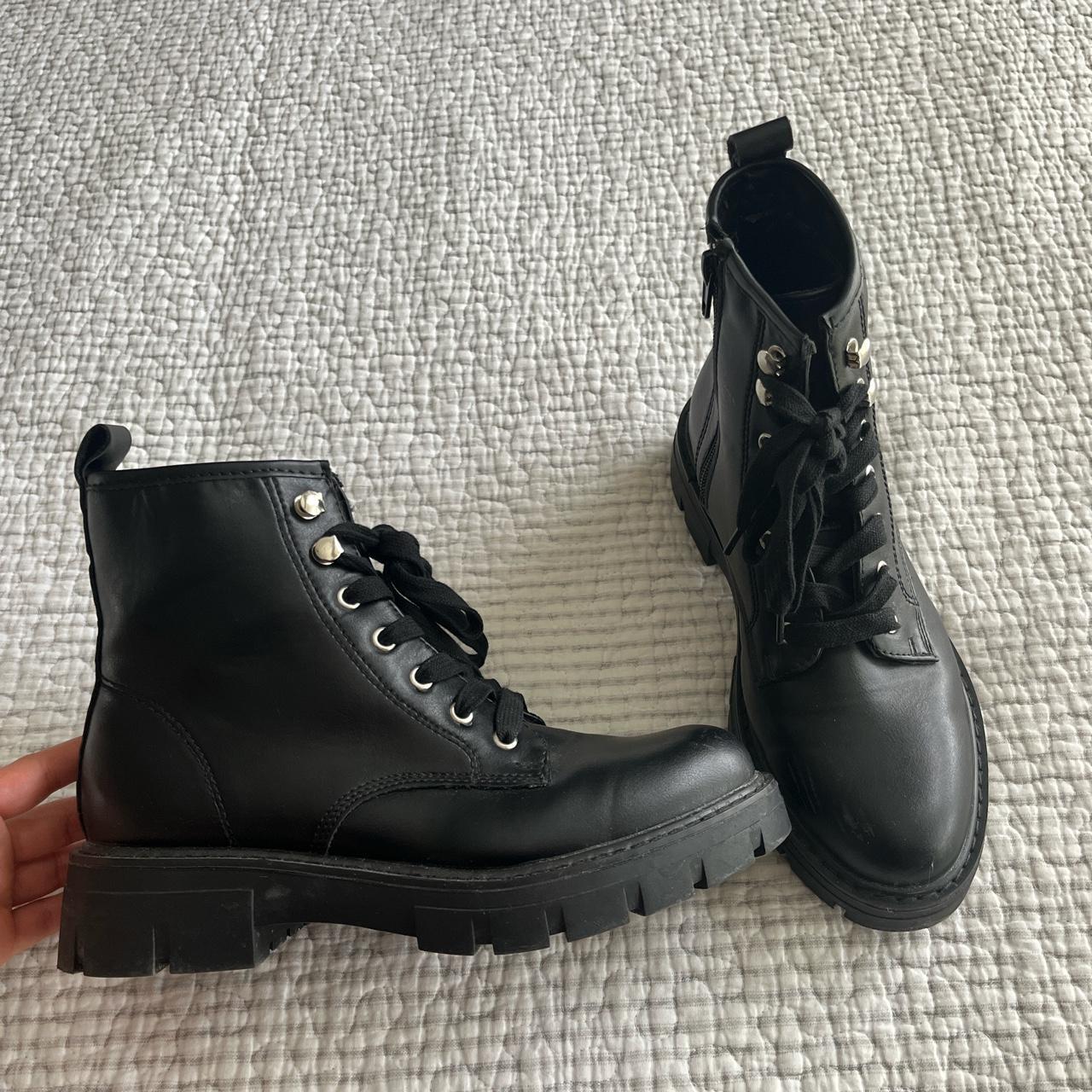 madden girl combat boots. these mighty size 6.5... - Depop