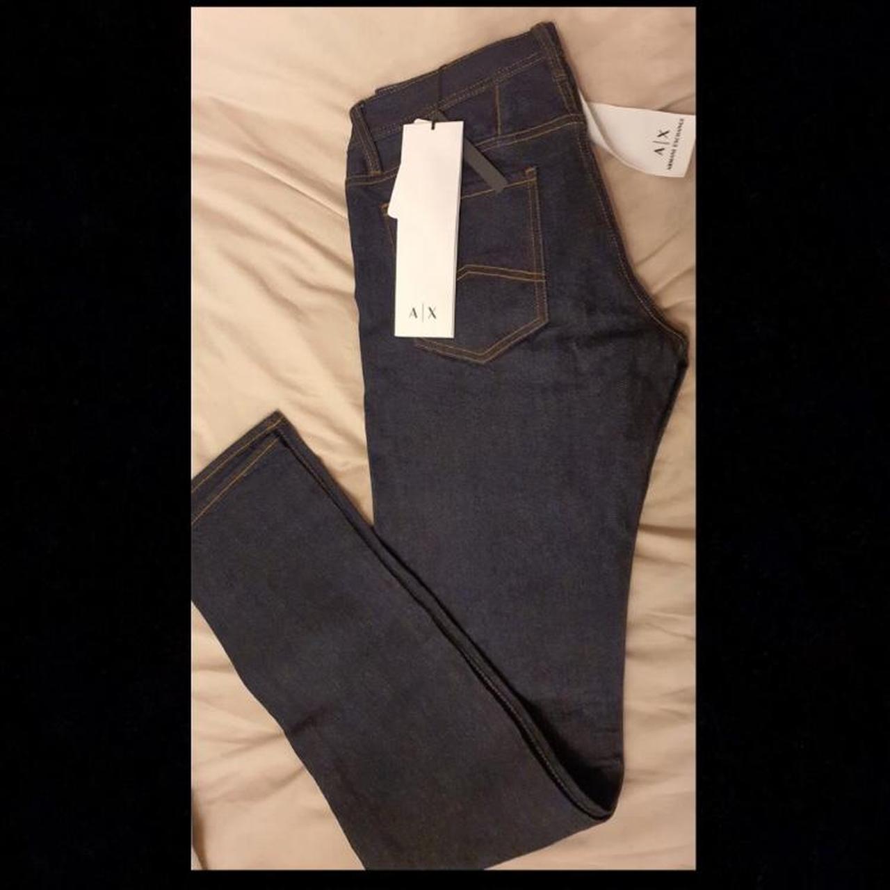 Armani Exchange Men's Navy and Blue Trousers | Depop