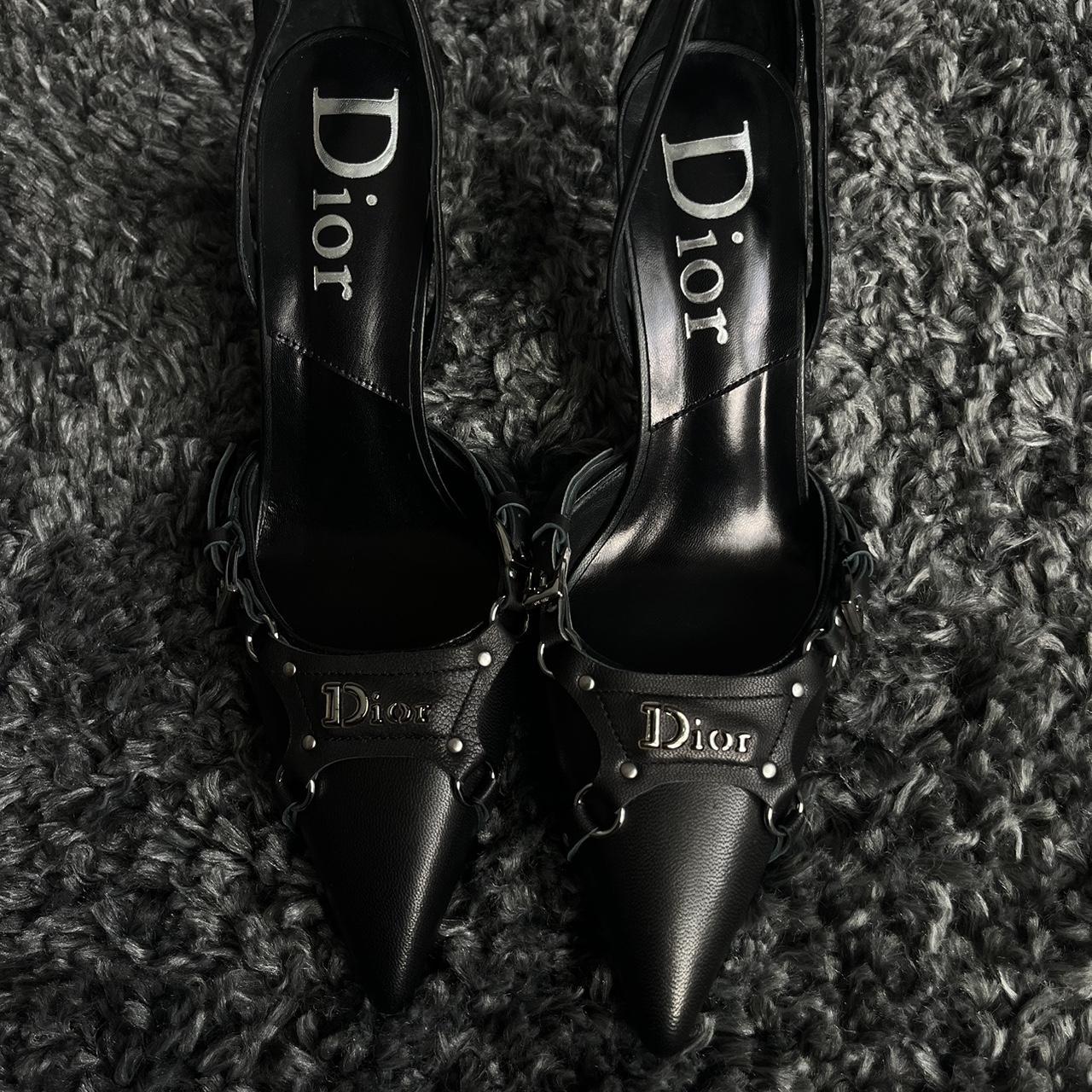 Vintage Dior Bondage heels Size: 38 EU Color: black... - Depop