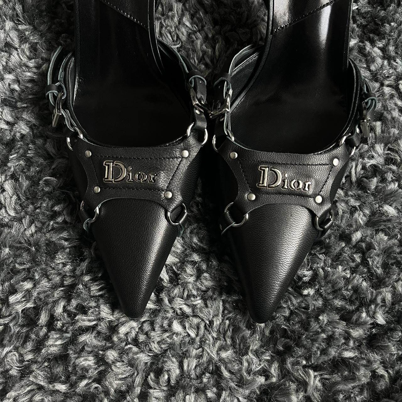 Vintage Dior Bondage heels Size: 38 EU Color: black... - Depop