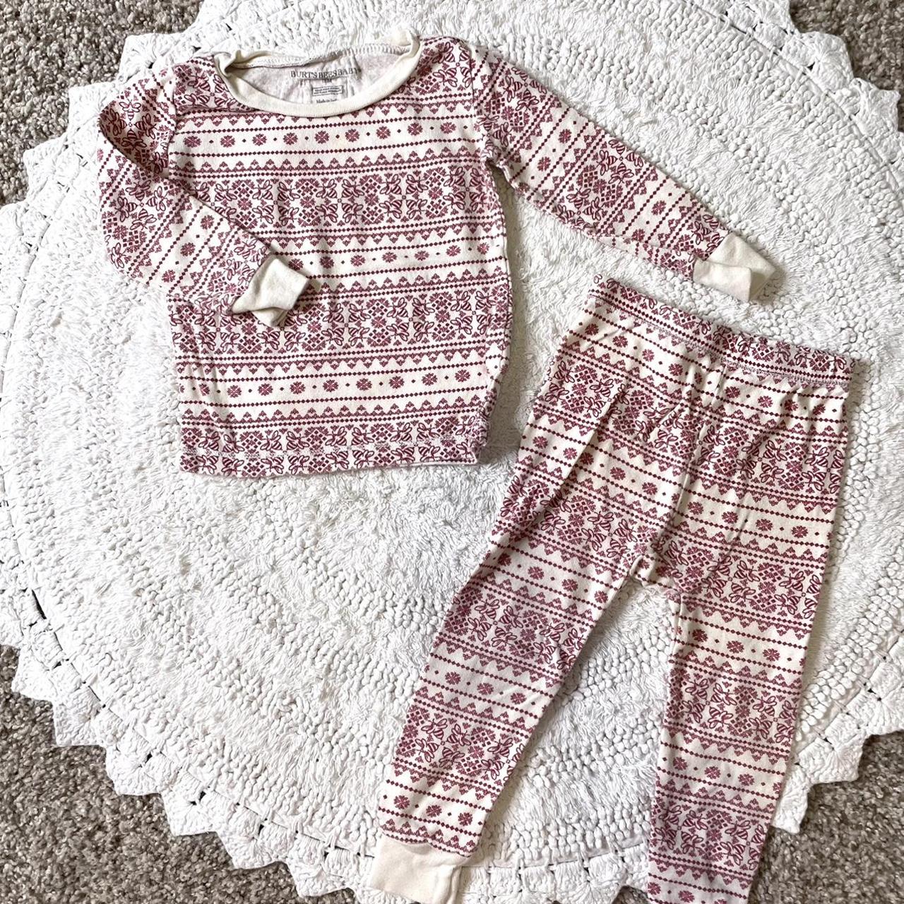 Burt's Bees Red and White Pajamas Depop