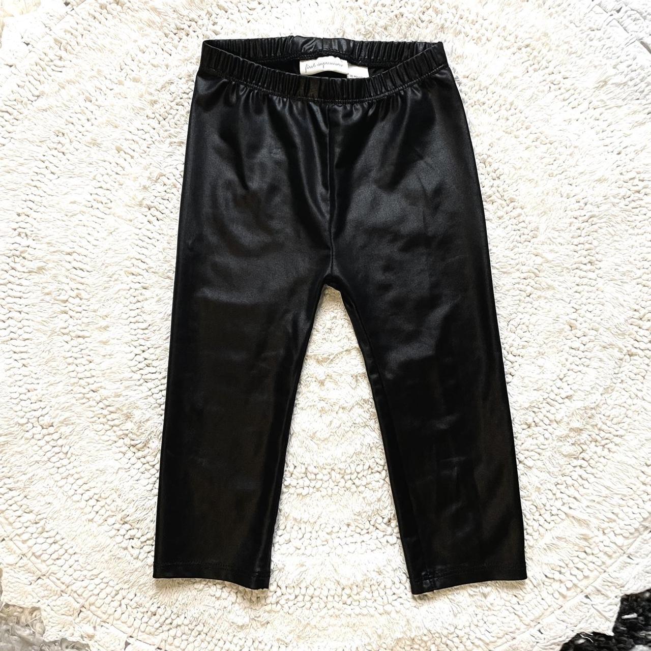 Rockstar Baby Pleather Leggings Size 18months... Depop