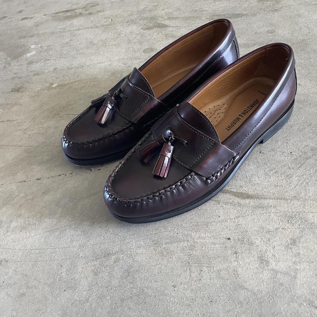 Johnston & Murphy Men's Burgundy Loafers | Depop