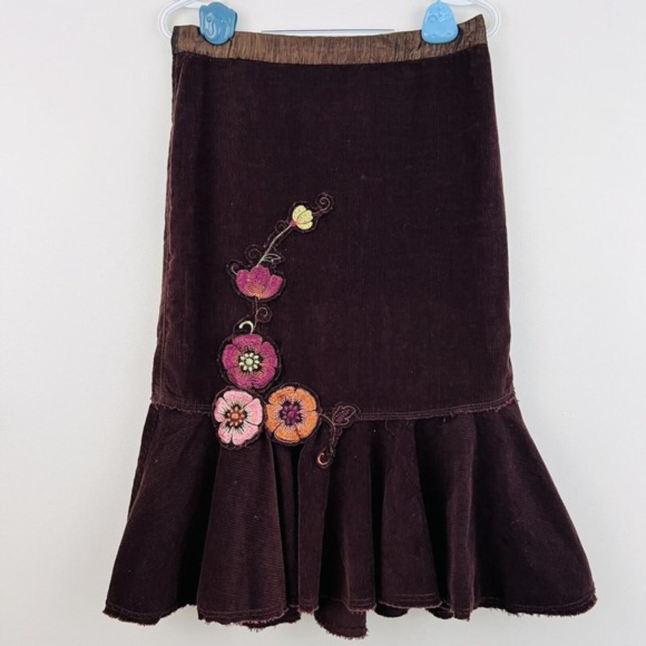 Free People Women's Brown Skirt | Depop