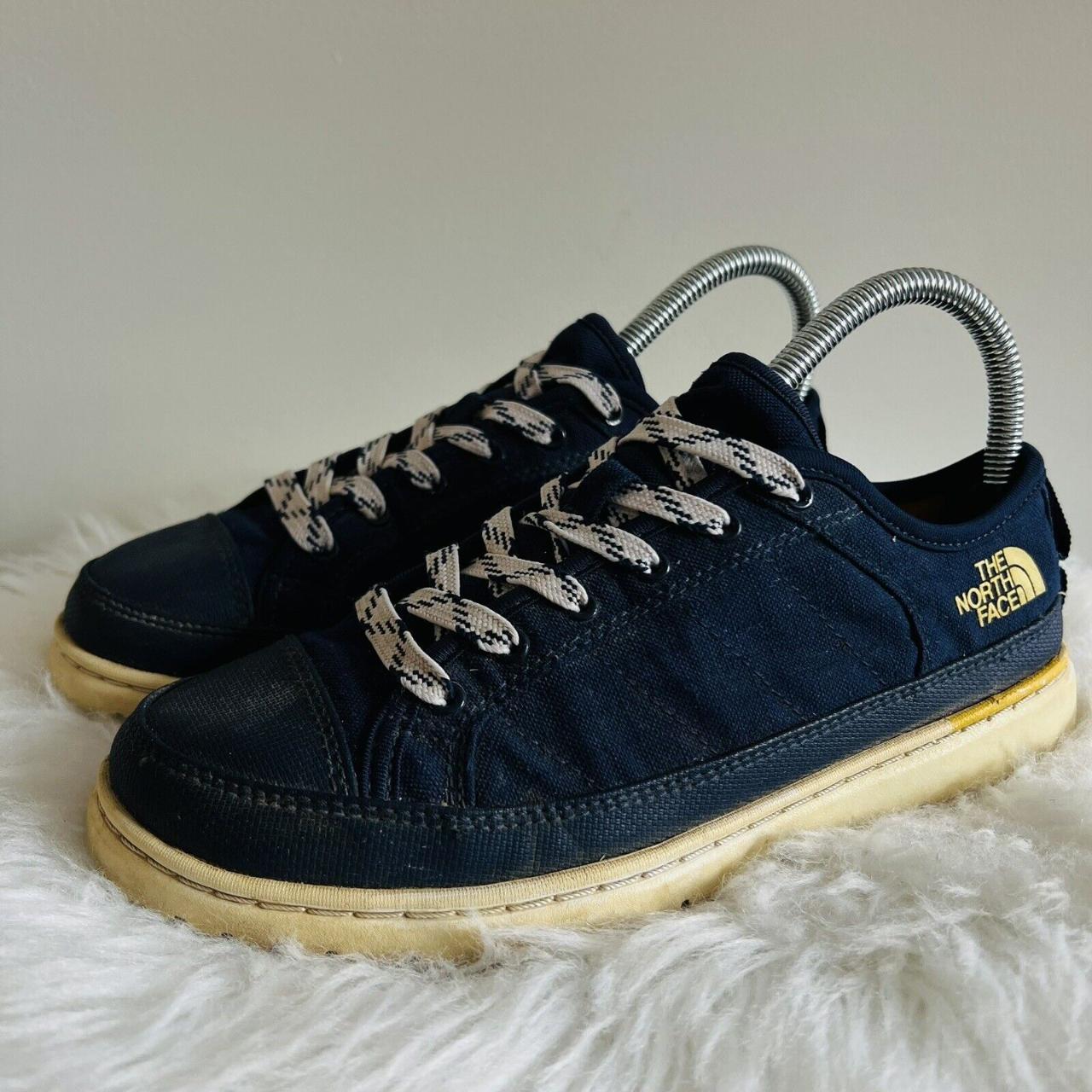 The North Face Navy Blue Lace Up Sneakers ~ Womens... - Depop