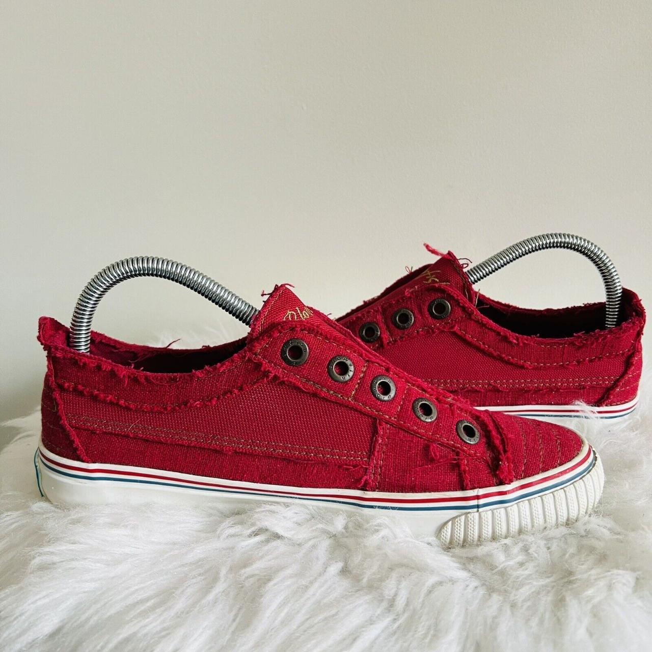 Blowfish Red Malibu Slip on No Lace Low Top Sneakers... - Depop