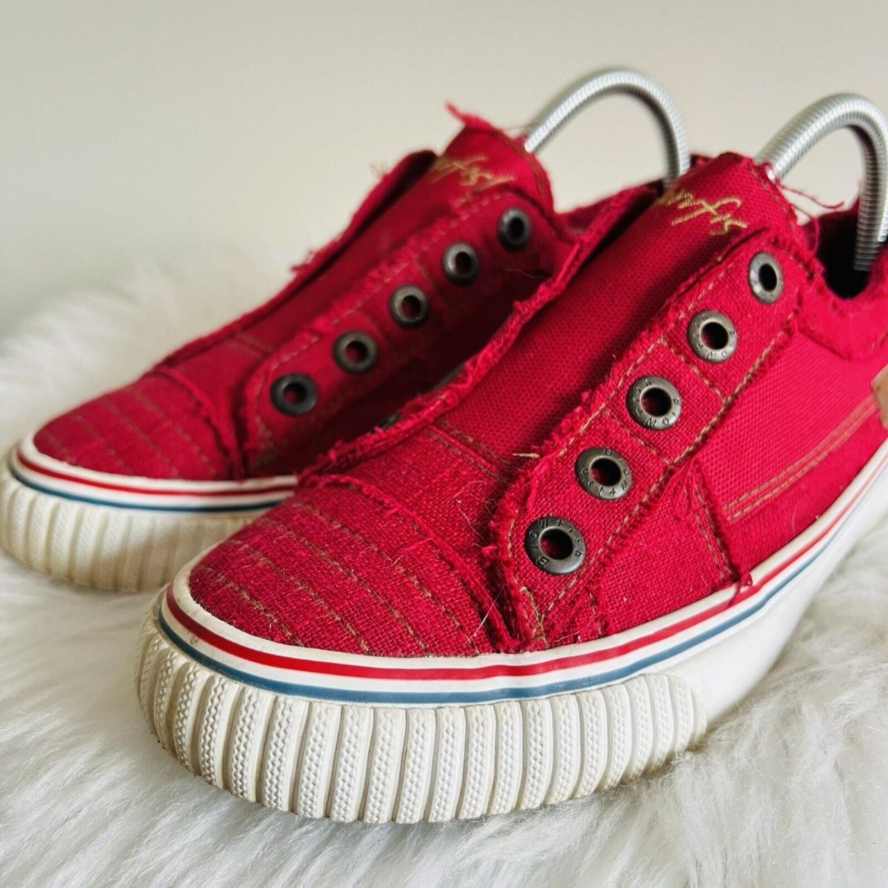 Blowfish Red Malibu Slip on No Lace Low Top Sneakers... - Depop