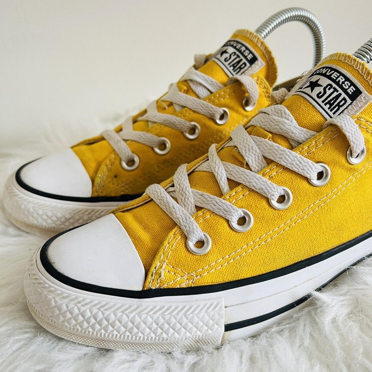 Converse Chuck Norris All Star Yellow Low Top... - Depop