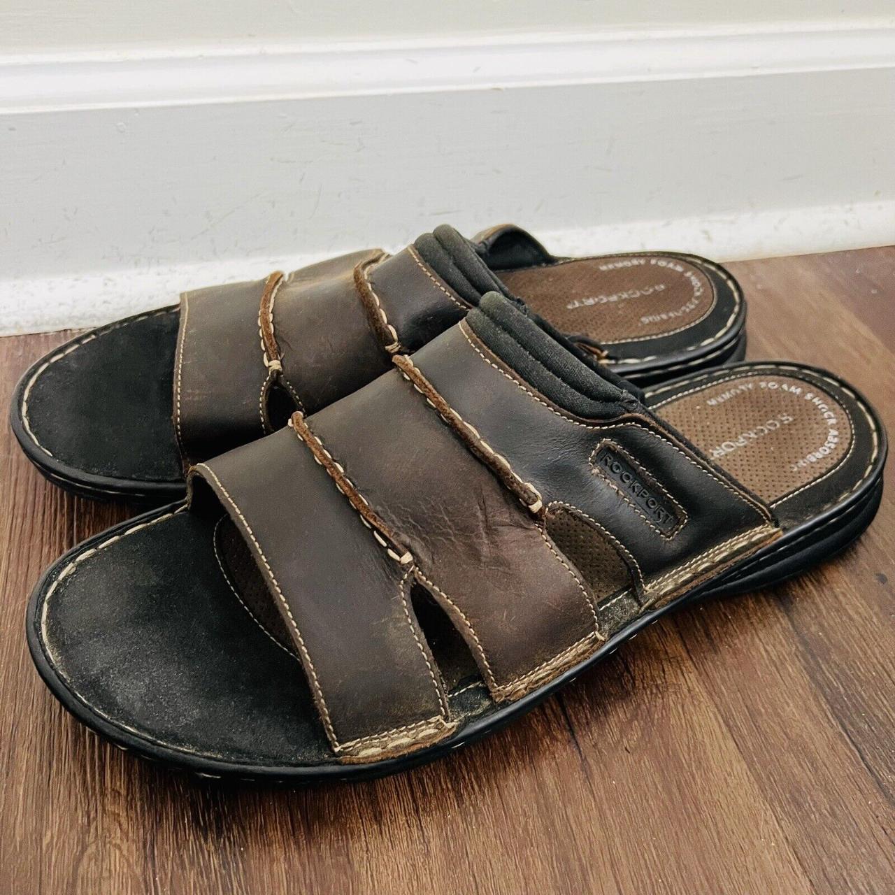 rockport men's sandals leather