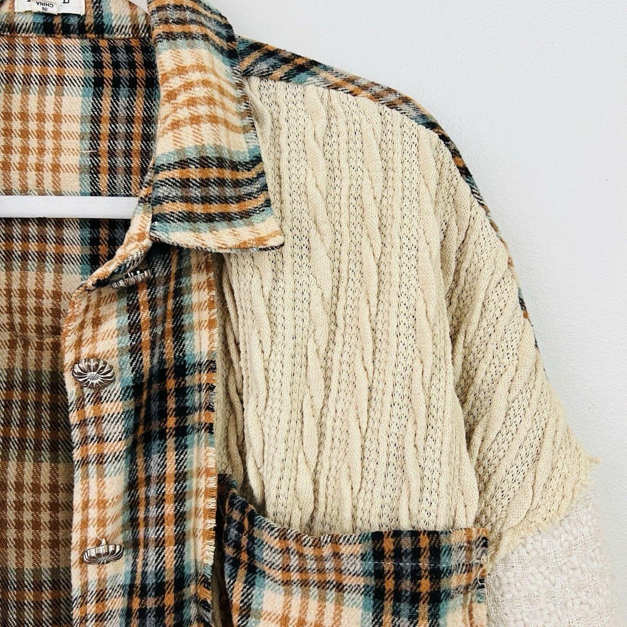 Women's Jacket - Brown - M – POL Mixed Patchwork … - image 4