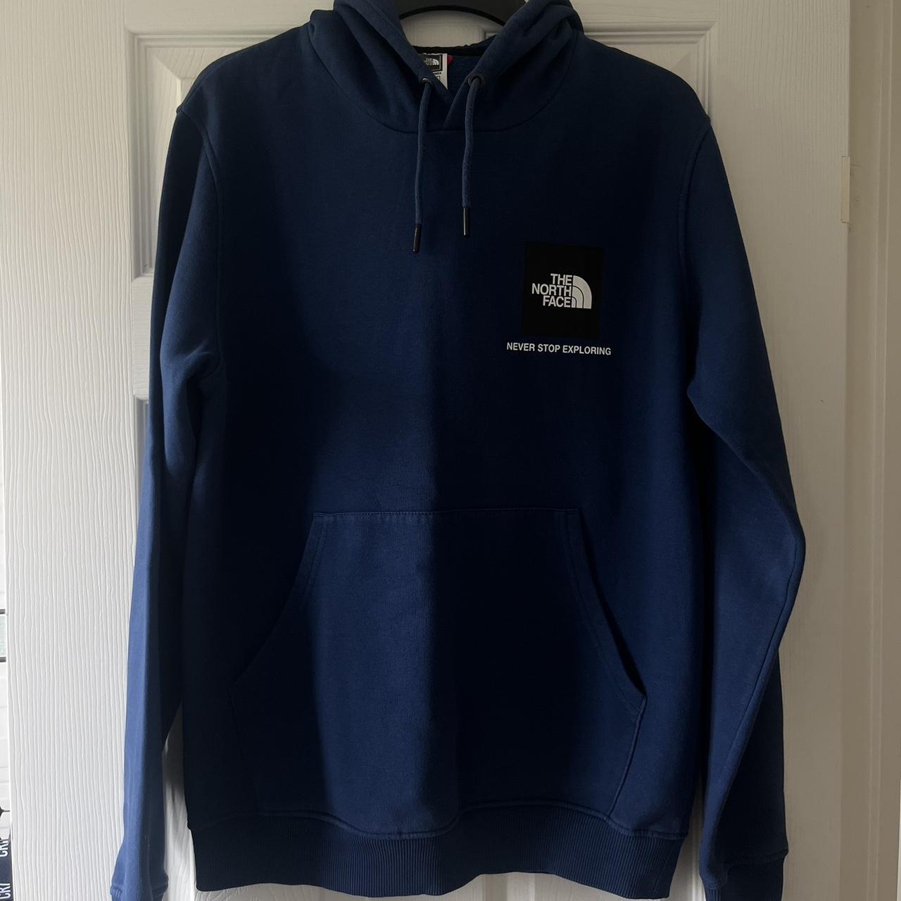 Storm Blue North Face hoodie. Men’s Medium but on... - Depop