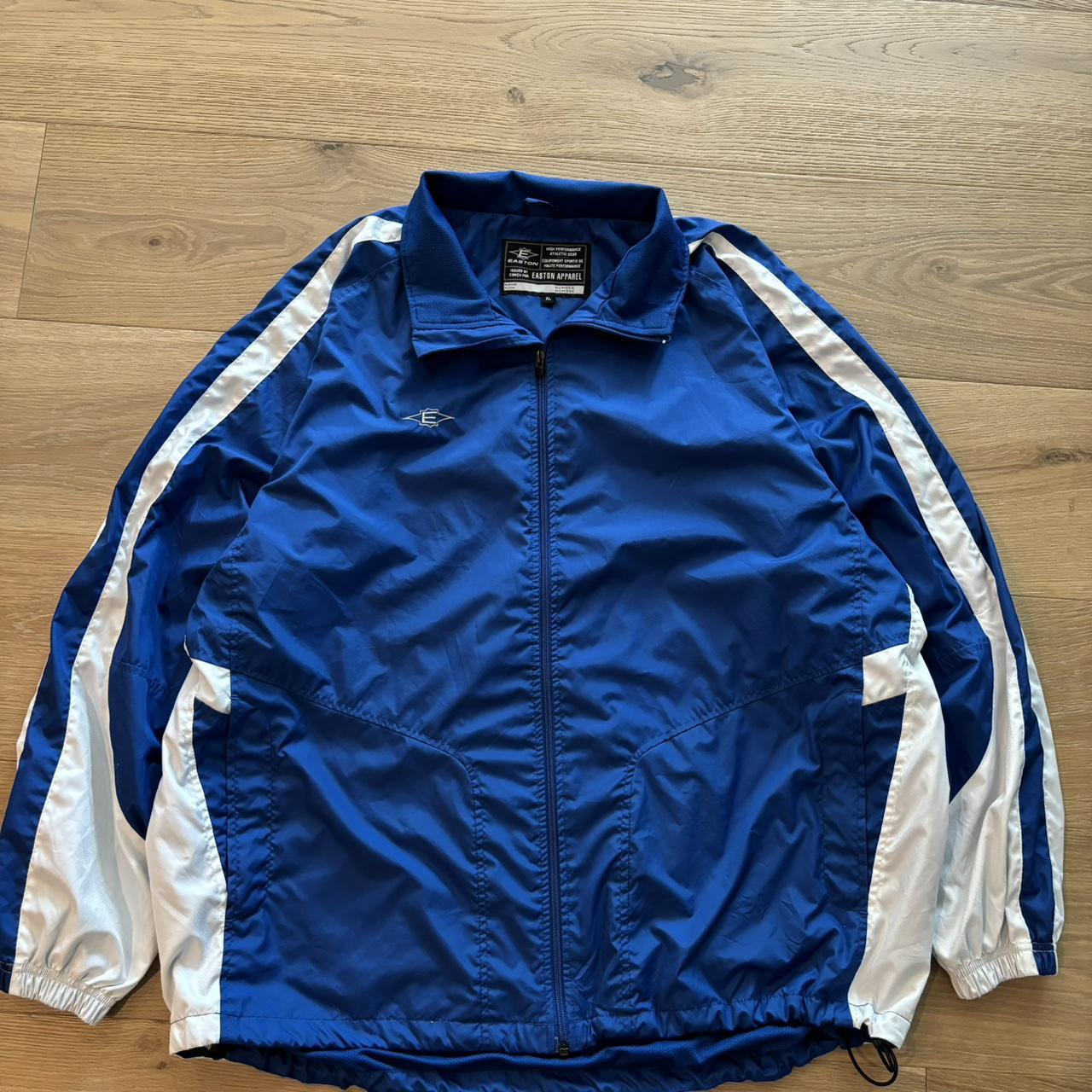 Vintage Easton blue windbreaker jacket With. Depop