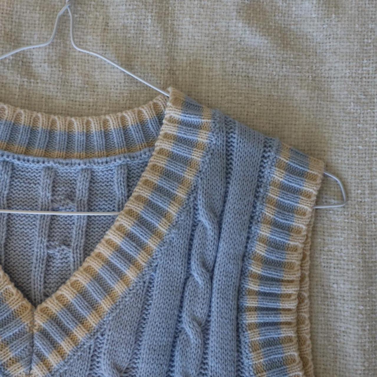 Blue & White Sweater Vest — Worn one time for a... - Depop
