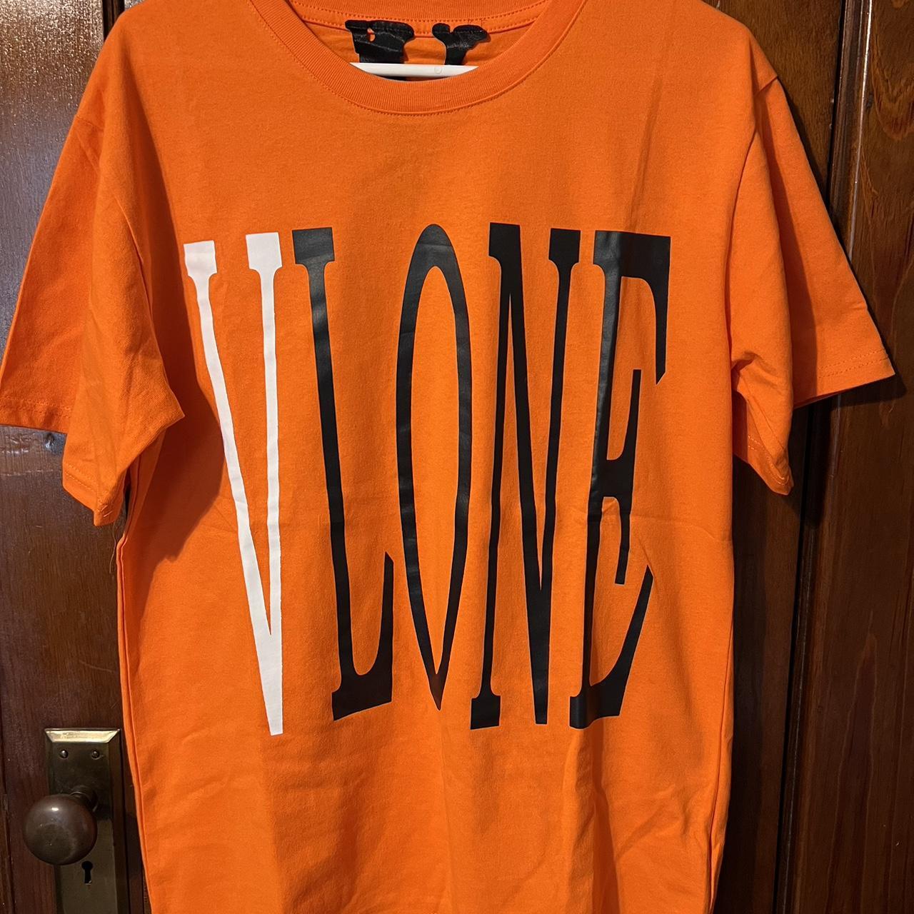 Orange Vlone shirt Worn with care Depop