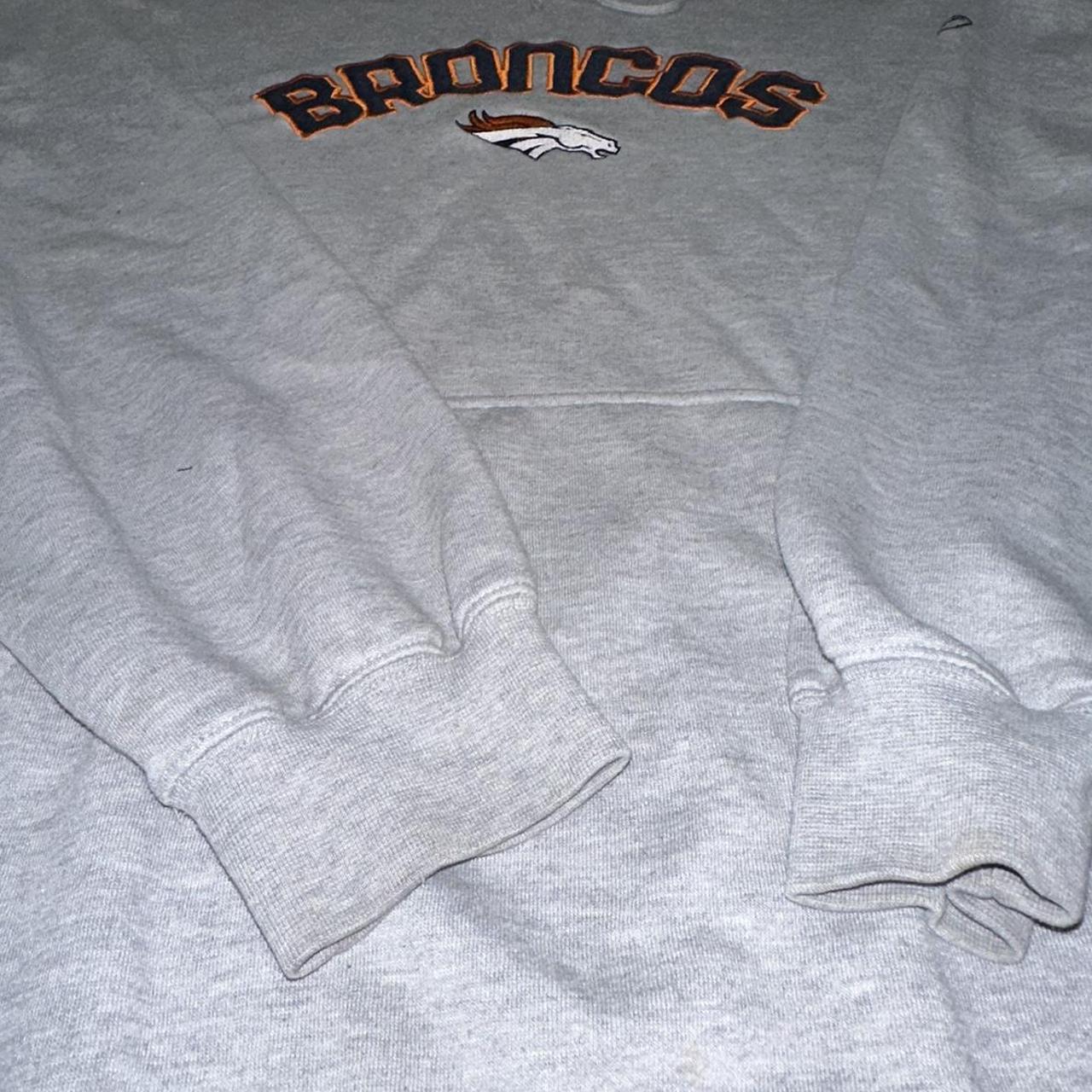 NFL Men's Grey and Orange Hoodie | Depop