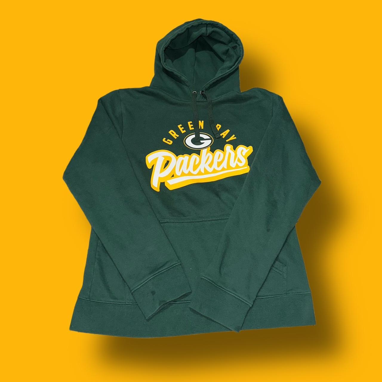 NFL fan apparel Green Bay packers mens green hooded - Depop