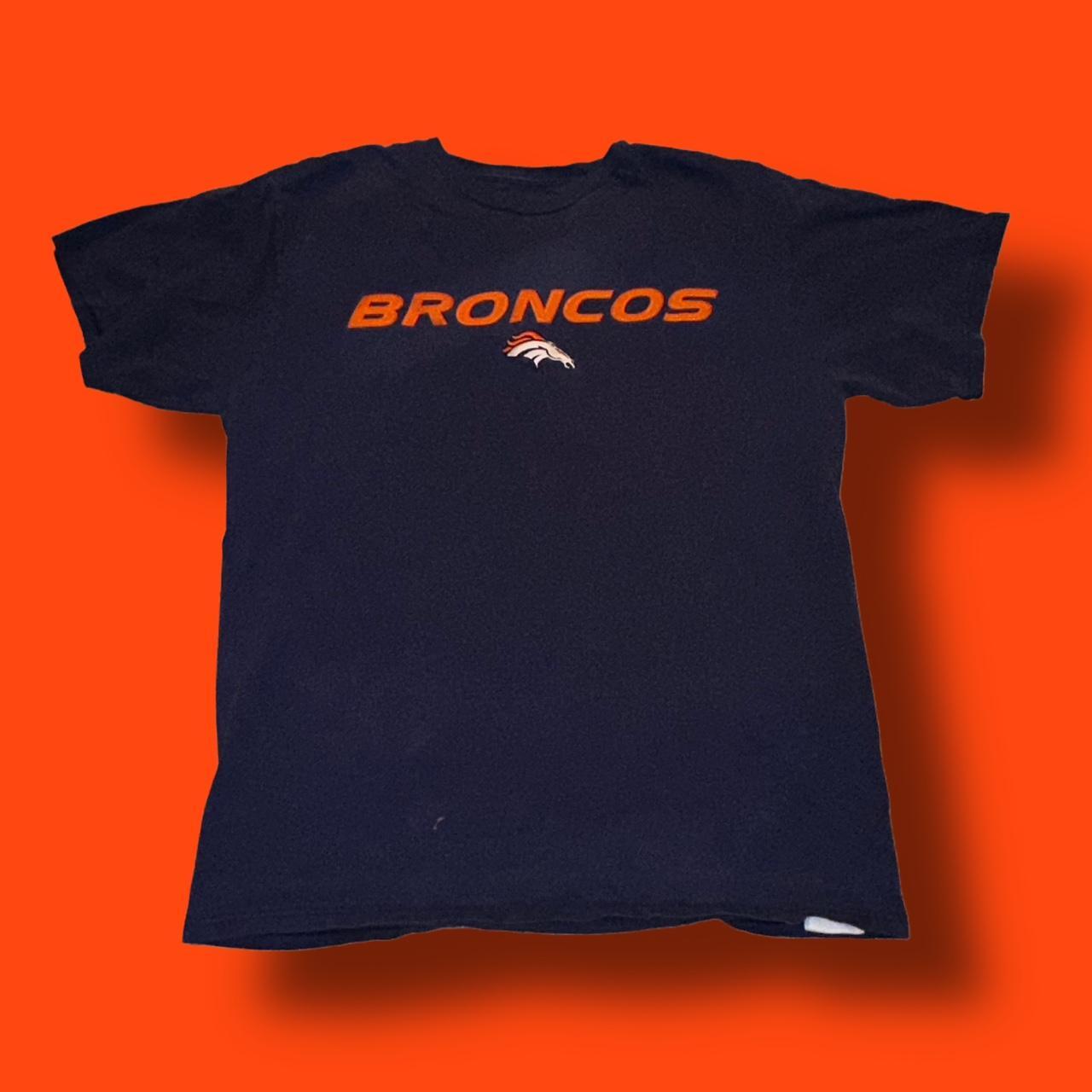 Denver Broncos Mens T-Shirt Size SMALL Orange Color - Depop