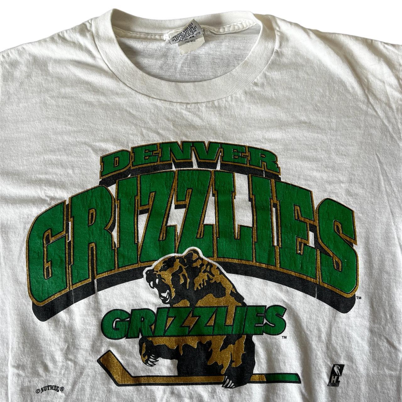 Vintage Nutmeg IHL Denver Grizzlies Hockey TShirt... Depop